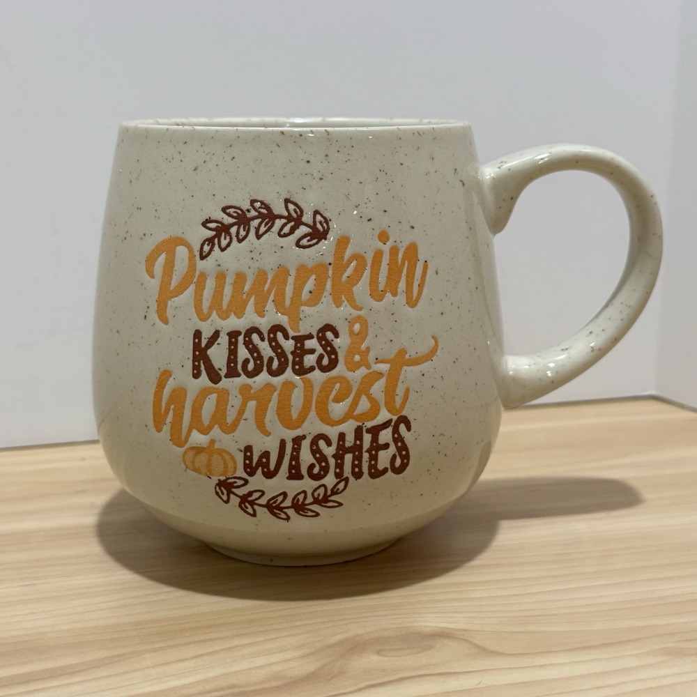 PUMPKIN KISSES & HARVEST WISHES COFFEE MUG House Blend Mug Co XL Mug / Cup Fall
